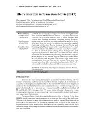 Read news about the academy awards nominees, winners, red carpet, awards night predictions and more. Pdf Ellen S Anorexia In To The Bone Movie 2017