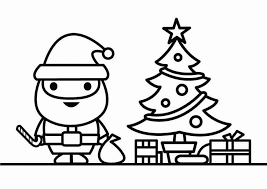 Kleurplaat Kerstman Met Kerstboom Papa Noel Picture Templates Christmas Crafts