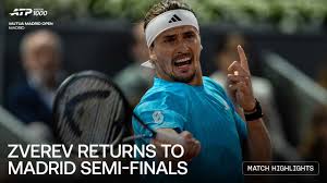 Zverev matches Federer, Nadal & Sinner feat with Madrid QF win
