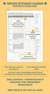 The admin generates profiles with qr codes for each employee. 2018 A4 Printable Employee Attendance Calendar Tracker For Hr Attendance Tracker Attendance Sheet Evaluation Employee