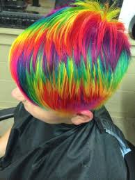 Ursula Goff Stuff Rainbow Hair Color Hair Styles Short Rainbow Hair