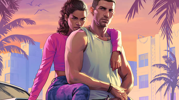 Os protagonistas Lucia e Jason em ação nas ruas de Vice City em GTA 6