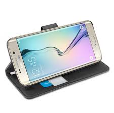 Samsung galaxy back leather case custom colors. Orzly Leather Wallet Case For Samsung Galaxy S6 Edge Black