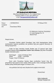 Contoh surat bentuk full block toko dua bola jalan surya kencana 16 bogor 7 april 2007 nomor. Contoh Surat New Official Style