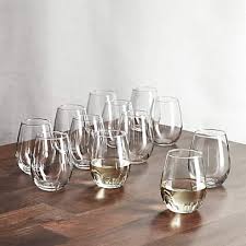Try our dedicated shopping experience. Aspen Stemless Wine Glasses 11 75 Oz Set Of 12 Reviews Crate And Barrel