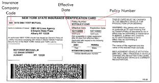 Card is component of dense, tough paper or lean pasteboard, particularly one employed for creating or printing on; New York Dmv Sample Ny State Insurance Id Cards