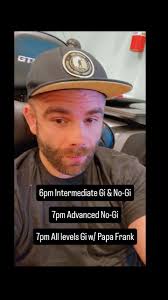 Class adjustments!, 6pm-7pm will be Intermediate Gi & No-Gi (Focused