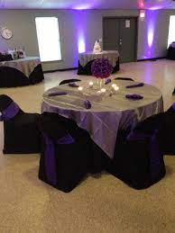 Purple Black Silver Table Decoration Purple And Silver Wedding Wedding Table Decorations Purple Table Decorations