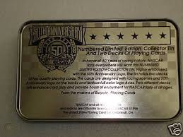Both decks are brand new/factory sealed/unopened. New Nascar 50th Anniversary Playing Cards Great Gift 45672186