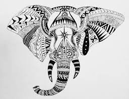 Elephant Print Tribal Graphic Elephant Design Screen Printing T Shirts African Elephant Illust Elephant Tattoos African Elephant Illustration Elephant Face