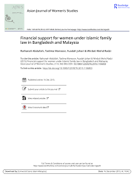 One of 2 firms in malaysia to be named as firm to. Pdf Financial Support For Women Under Islamic Family Law In Bangladesh And Malaysia