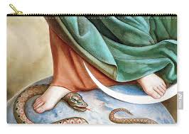 The Virgin Mary stepping on the snake, Detail Carry-all Pouch by Italian  School | Fine Art America