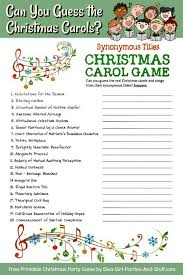 Christmas Carol Game Guess The Synonymous Song Titles Christmas Carol Game Christmas Song Games Fun Christmas Games