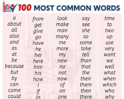 Image of Common English words