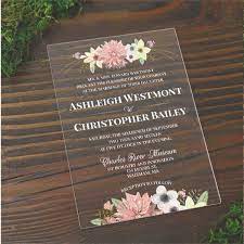 Http Www Cardsandpockets Com Floral Acrylic Invitation Aspx Acrylic Wedding Invitations Acrylic Invitations Floral Wedding Invitations