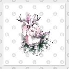 Horny rabbit - Rabbit - Posters and Art Prints | TeePublic