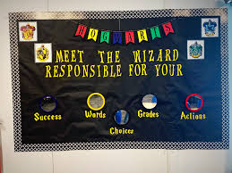 Hogwarts Bulletin Board Harry Potter Classroom Bulletin Boards Classroom Themes