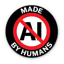 No AI Round Sticker