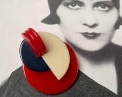 Lee Sands/ Lea Stein Style Double Strand Lady's Head Beaded Necklace