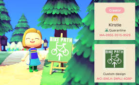 Cute Little Bike Path Sign Acqr Animal Crossing Animal Crossing Qr New Animal Crossing