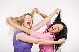 Two Women Fighting Stockphoto