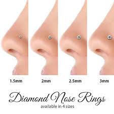 Pink Diamond Prong 14k Gold Nose Ring Freshtrends