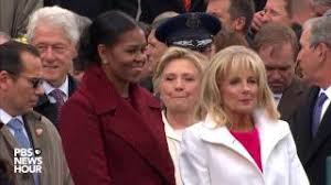 Former first lady michelle obama and actress/activist tracee lee ross attend the united state of women summit at the shrine auditorium in los angeles. Michelle Obama And Jill Biden Enter Inauguration Day 2017 Ceremony Youtube