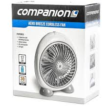 Picture yourself relaxing to the sound of your favourite music while also staying cool in our australian heat, thanks to the companion rechargeable fan. Companion Aero Breeze Portable Fan 17cm Free Delivery Snowys Outdoors