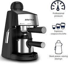 When you're an espresso aficionado, it's tough to start your day without a shot or two. Sowtech Espresso Machine 3 5 Bar 4 Cup Espresso Maker Cappuccino Machine Walmart Com Walmart Com