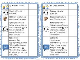 Social Skills Conversation Prompting Chart Freebie