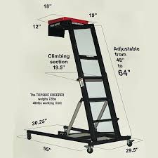 Topside Creeper Step Ladder Support System Welding Table Creepers Ladder