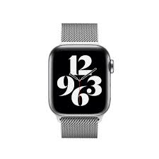 Armband milanese loop apple watch 42/44 mm svart black apple watch. 40 Mm Milanaise Armband Silber Apple De