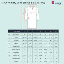 Size Chart K Primary Central Marketing Group Malaysia