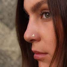 14k Solid Gold Nose Stud 22g Nose Stud Unique Nose Stud Indian Piercing Nez Tribal Nose Stud Nostril Piercing Nose Screw Nose Jewelry Gold Nose Stud Indian Nose Ring Nose Ring