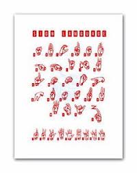 Details About Sign Language Chart Abc 123 Letter Number Red On White Canvas Art Prints