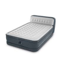 Durable tritech™ air mattress construction can withstand the stress, weight and movement that come with a great night's sleep Intex Dura Beam Series Headboard Queen Air Mattress With Electric Pump Gray Target