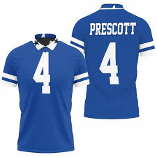Dallas Cowboys Dak Prescott Royal Rivalry Throwback Jersey Inspired Style Polo Shirt Model A3312 All Over Print Shirt 3d T Shirt 86hustle Store
