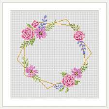 A wreath of flowers a beautiful wreath with flowers will be a nice home decor or a good birthday gift! Floral Wreath Cross Stitch Pattern Pdf Flower Cross Stitch Modern Xstitch Chart Floral Needlepoint Design Cross Stitch Flowers Hoop Art In 2021 Cross Stitch Flowers Floral Cross Stitch Cross Stitch Fruit