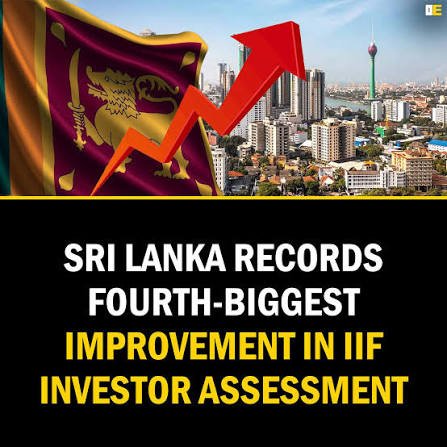 Sri Lanka has emerged as one of the fastest-improving emerging market  sovereigns for investor relations and debt transparency, with the Institute  of International Finance (IIF) ranking the country fourth among the largest