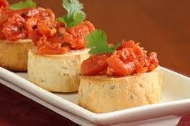 Bruschetta With Mozzarella And Roasted Peppers Food Recipes Bruschetta
