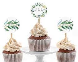 10pc Oh Baby Cupcake Toppers Oh Boy Cupcake Toppers Oh Baby Etsy In 2021 Baby Cupcake Toppers Cupcake Toppers Printable Baby Cupcake