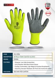 U Safe Nitrile Foam Coated Gloves US-2306 in Saudi Arabia