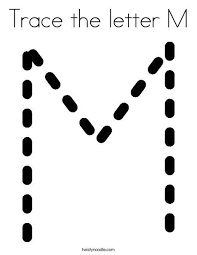 There are also coloring and ink dabber activities to boost your this headband has pictures of a map, mice, and a muffin to be colored in, as well as lines to write the letters m and m. Trace The Letter M Coloring Page Lettering Letter M Worksheets Tracing Worksheets Preschool