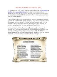 El himno nacional del perú es uno de los símbolos nacionales del perú, composición poética y musical, una muestra clara del compromiso de la soprano rosa merino fue la primera persona que interpretó el himno nacional del perú el 23 de septiembre de 1821 en el teatro nacional, donde. Historia Del Himno Nacional Del Peru Simbolos Nacionales Bandera