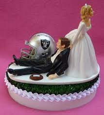 Wedding Cake Topper Oakland Raiders Football Themed Turf Topper Wedding Cake Toppers Elegant Wedding Cake Toppers Cake Toppers