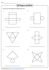 As each shape have a different number of sides and for each shape, properties vary. Nets Of 3d Shapes Worksheets