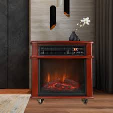 Quality construction using hardwoods and real wood veneers. Caesar Fireplace Fp404r Qc Infrared Quartz Electric Freestanding Insert Heater Stove Rolling Mantel 1000w 1500w Overheat Safety Feature With Wheels Walmart Com Walmart Com