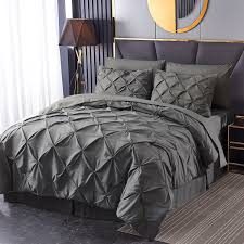 Browse a large selection of comforters and bedspreads for sale on houzz, including twin, king and queen comforter sets in a variety of materials and patterns. Dark Gray Comforter Set Bed In A Bag Grey 8 Pieces 1 Cal King Comforter 108x102 Inches 2 Pillow Shams 1 Flat Sheet 1 Fitted Sheet 1 Bed Skirt 2 Pillowcases Walmart Com Walmart Com