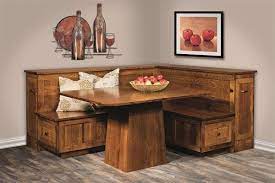 17.75 seat height, single side: Newport Breakfast Nook Dining Set From Dutchcrafters Amish Furniture