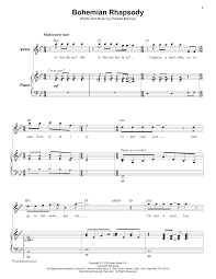 Queen Bohemian Rhapsody Sheet Music And Printable Pdf Music Notes Sheet Music Learn Piano Sheet Music Notes